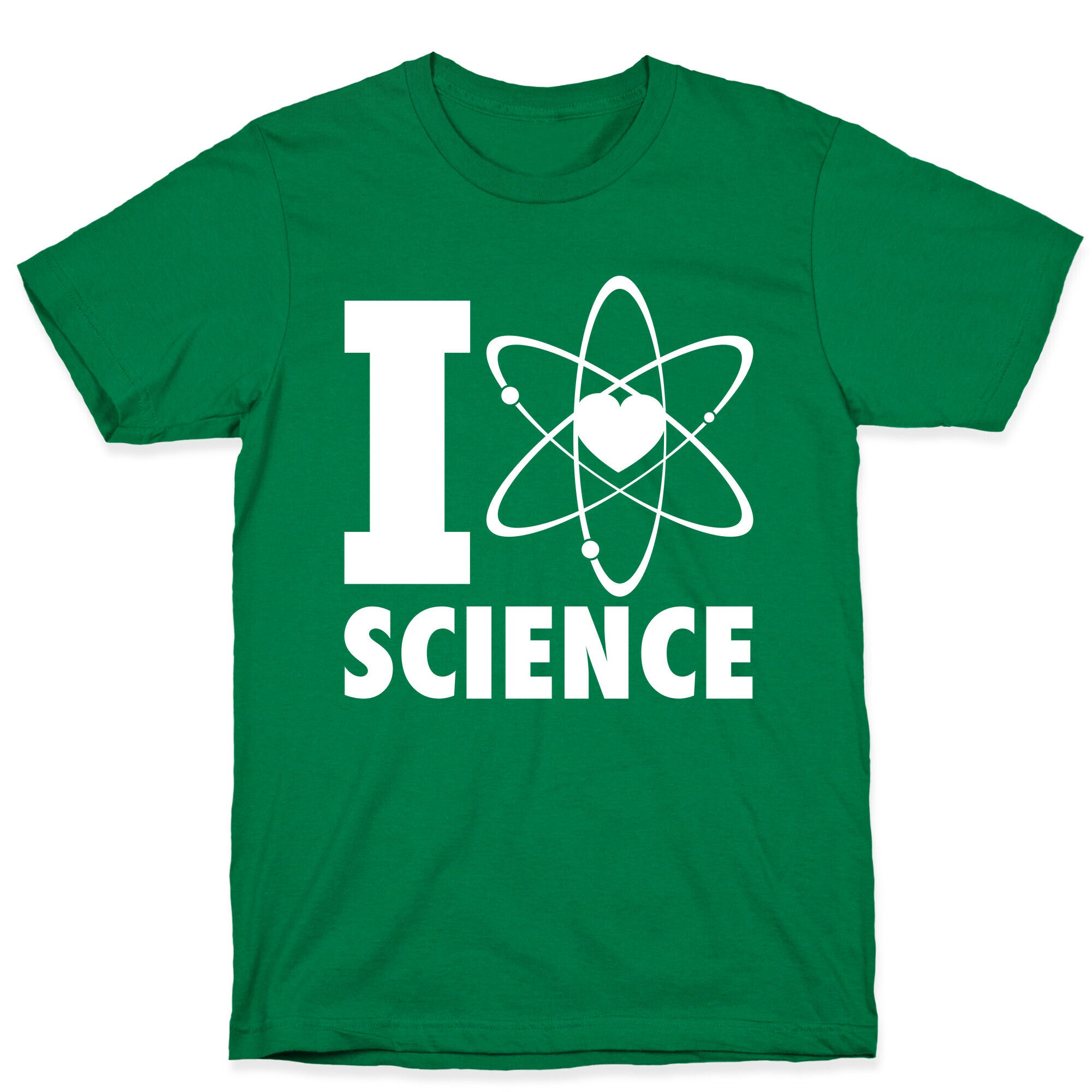 I Love Science (Atom Heart) (White Ink) T-Shirt